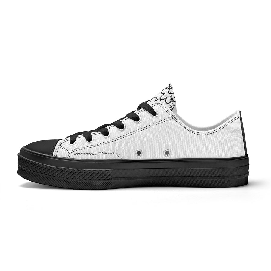 White Saucy Unlimited Classic Low Top Canvas Shoes