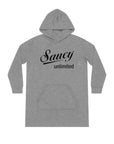 Gray Saucy Unlimited Black Logo Hoodie Dress