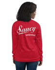 Saucy Unlimited Small White Logo Red Jacket