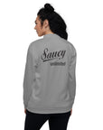 Saucy Unlimited Small White Logo Gray Jacket
