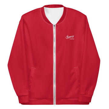 Saucy Unlimited Small White Logo Red Jacket