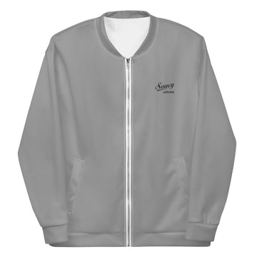 Saucy Unlimited Small White Logo Gray Jacket