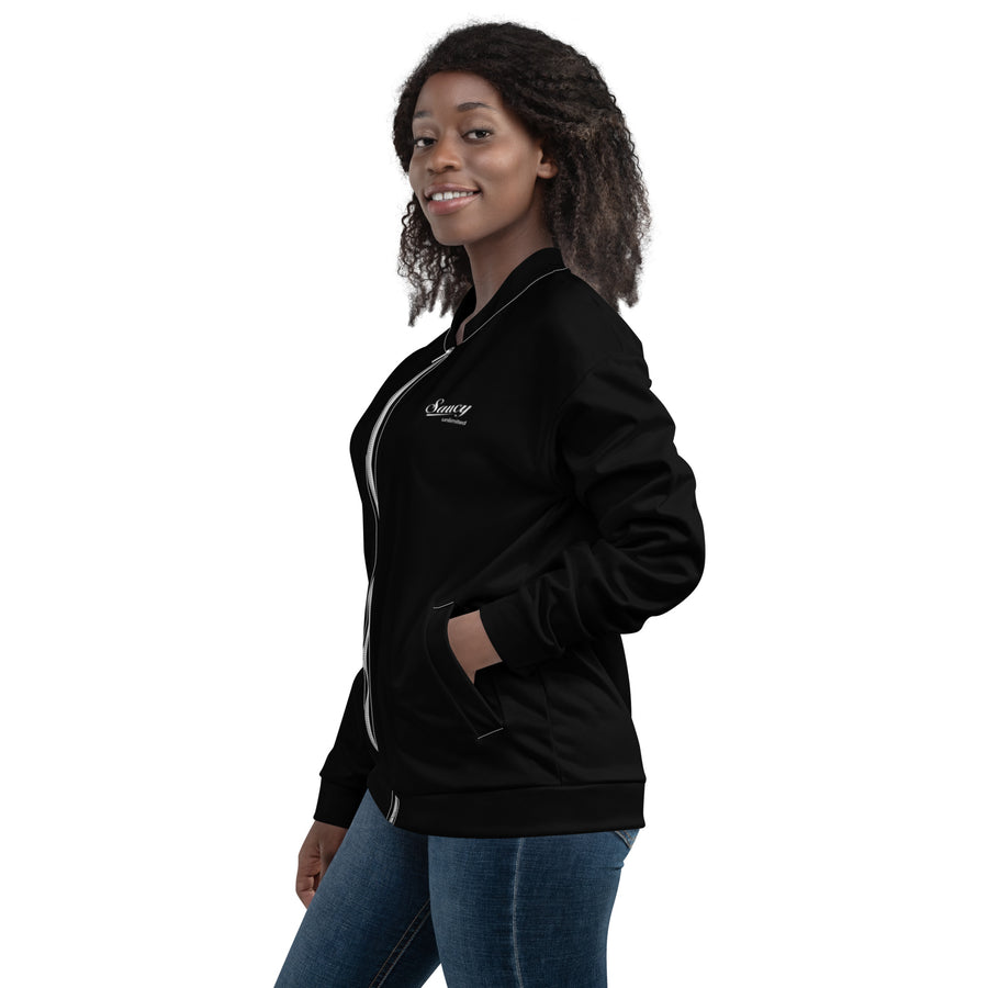 Saucy Unlimited Small White Logo Black Jacket