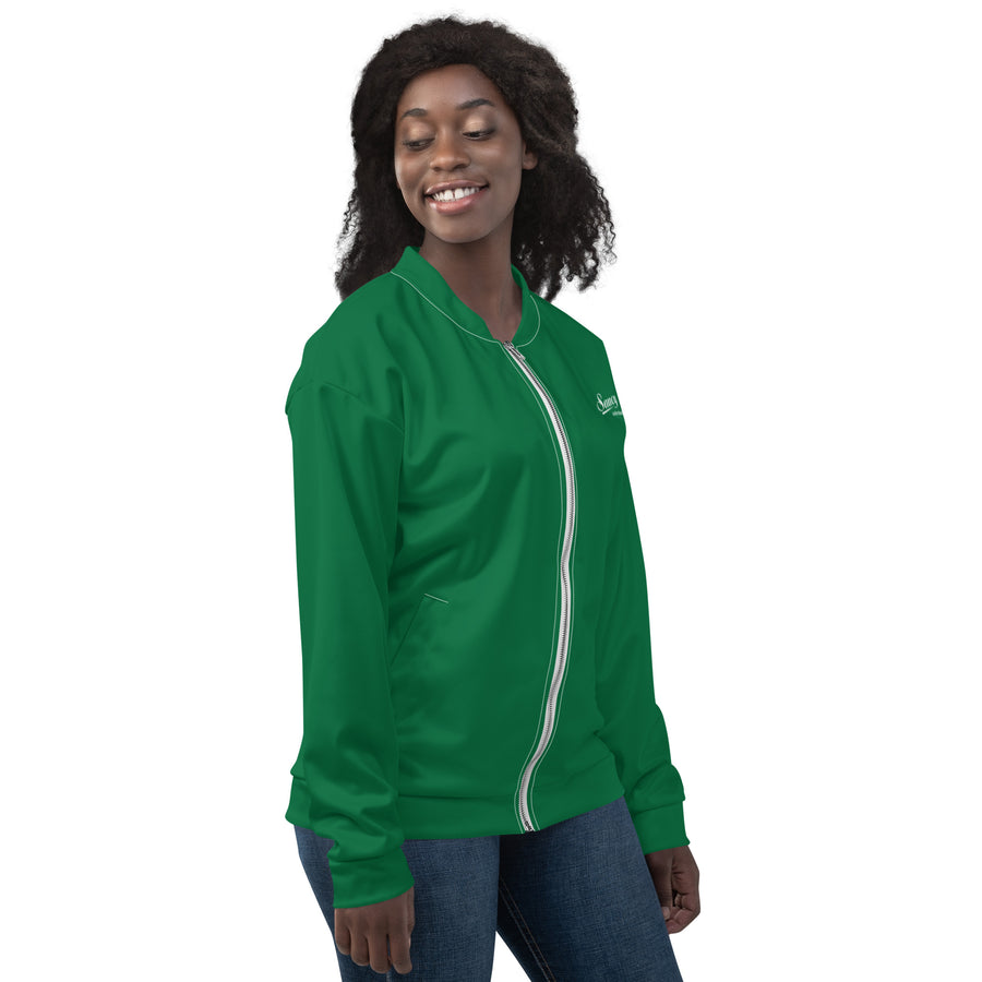 Saucy Unlimited Small White Logo Green Jacket