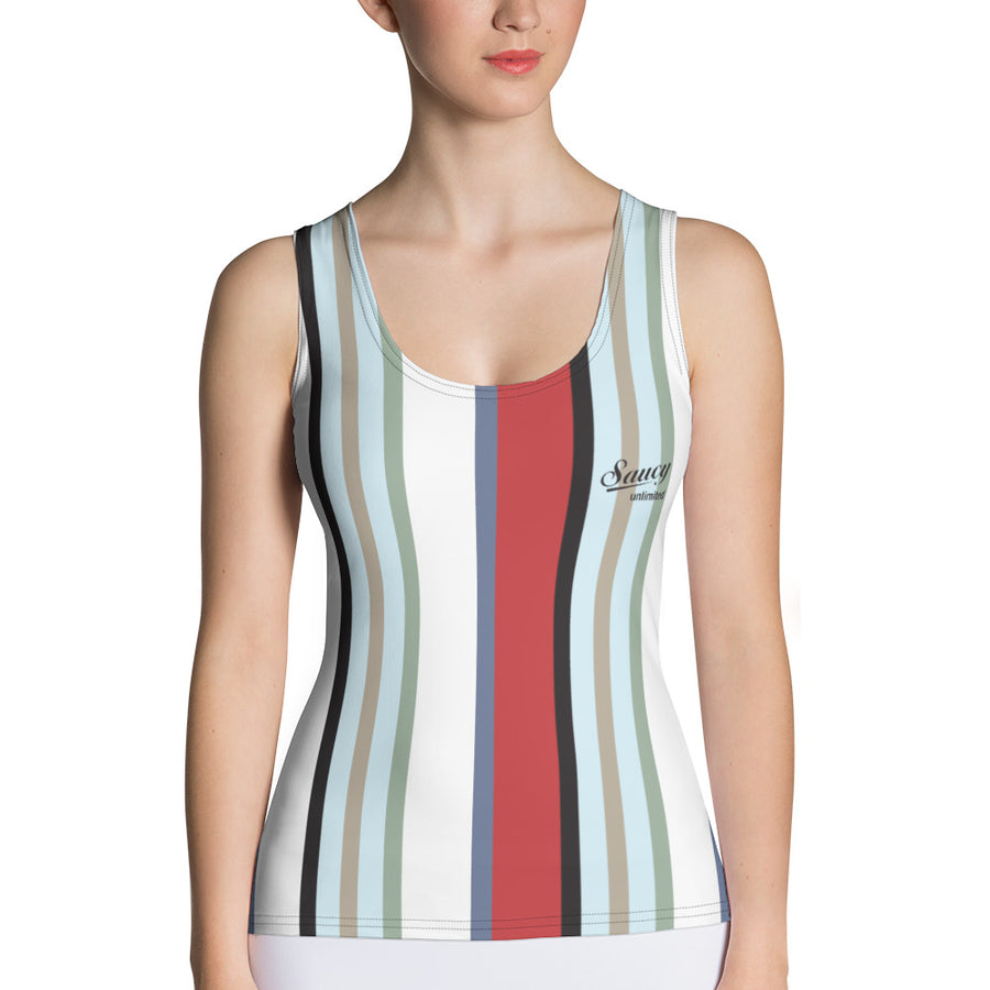 Saucy Unlimited Signature Fabric Pattern Tank Top