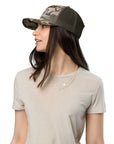 Saucy Unlimited White Logo Camouflage Trucker Hat