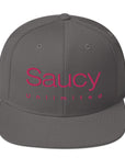 Saucy Unlimited Pink Duo-line Logo Snapback Hat