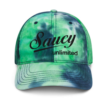 Saucy Unlimited Black Logo Tie Dye Hat