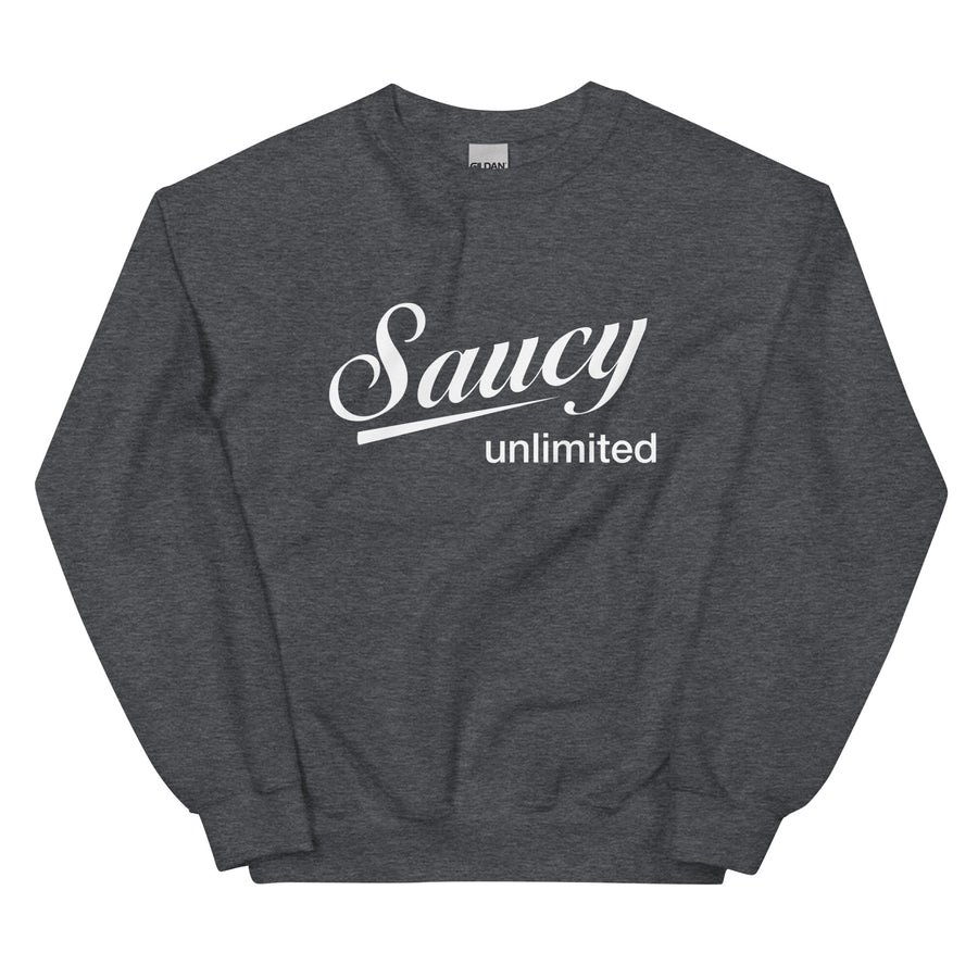 Saucy Unlimited White Logo Sweatshirt