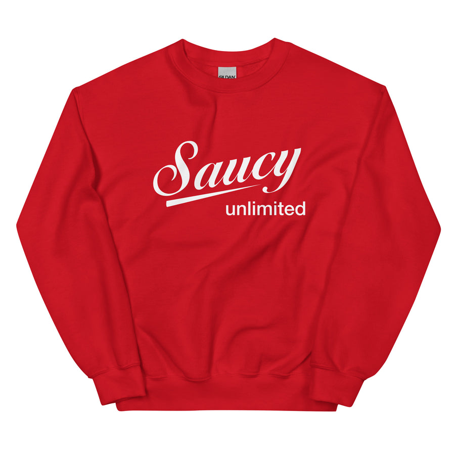 Saucy Unlimited White Logo Sweatshirt