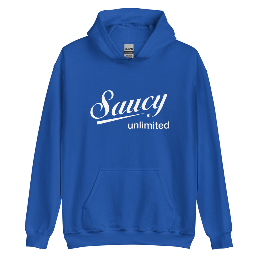 Saucy Unlimited White Logo Hoodie