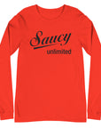 Saucy Unlimited Black Logo Long Sleeve Tee