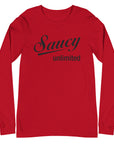 Saucy Unlimited Black Logo Long Sleeve Tee