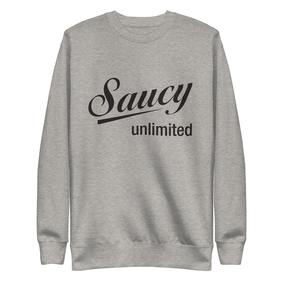 Saucy Unlimited Black Logo Sweatshirt