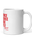 Saucy Unlimited Slogan Logo White Glossy Mug