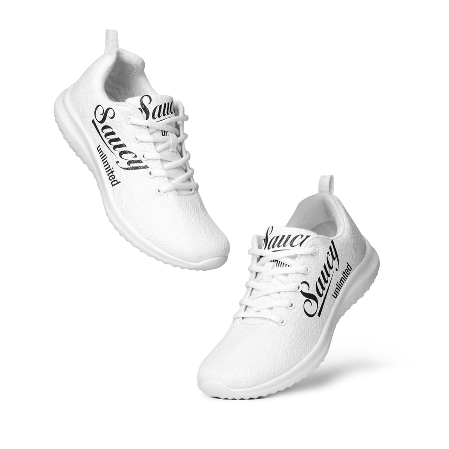 Saucy Unlimited Black Logo White Shoes