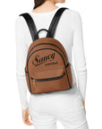Saucy Unlimited Coffee Brown Backpack / Purse, Black Logo