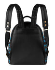 Saucy Unlimited Blue Rings Black Mini Backpack / Purse, White Logo