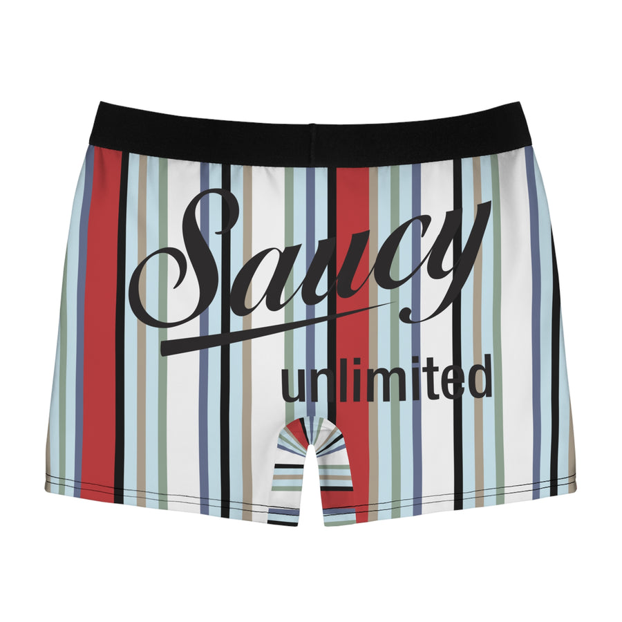 Saucy Unlimited Black Logo Signature Fabric Pattern Boxer Briefs