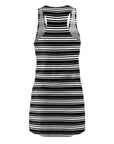 SAUCY UNLIMITED Women's Black & White Stripe Racerback Dress