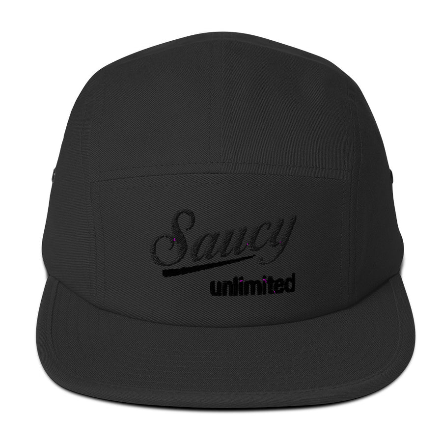 Saucy Unlimited Black Logo Five Panel Cap