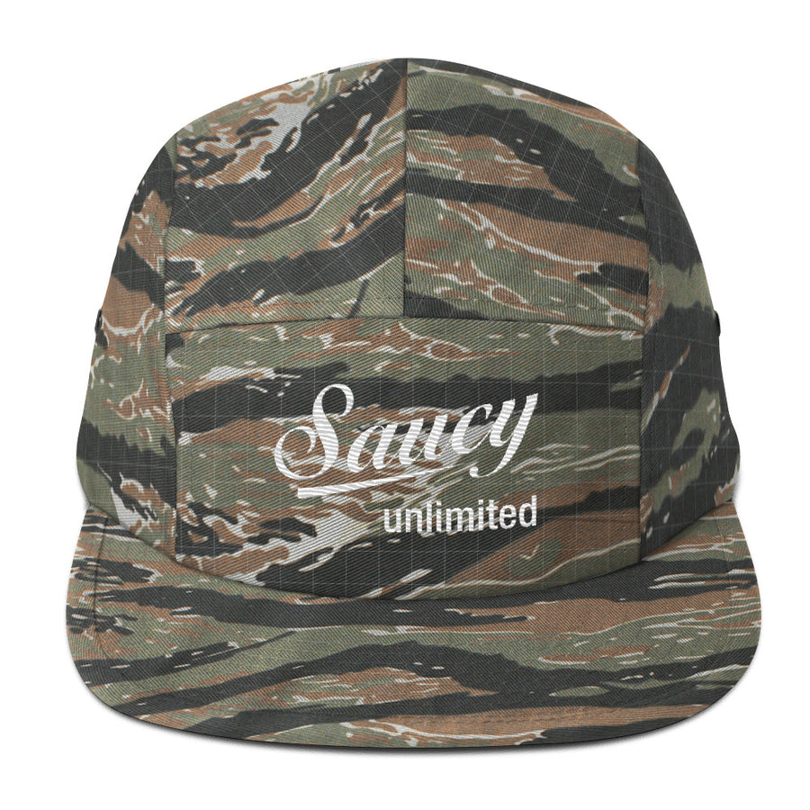 Saucy Unlimited White Logo Five Panel Cap