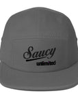 Saucy Unlimited Black Logo Five Panel Cap