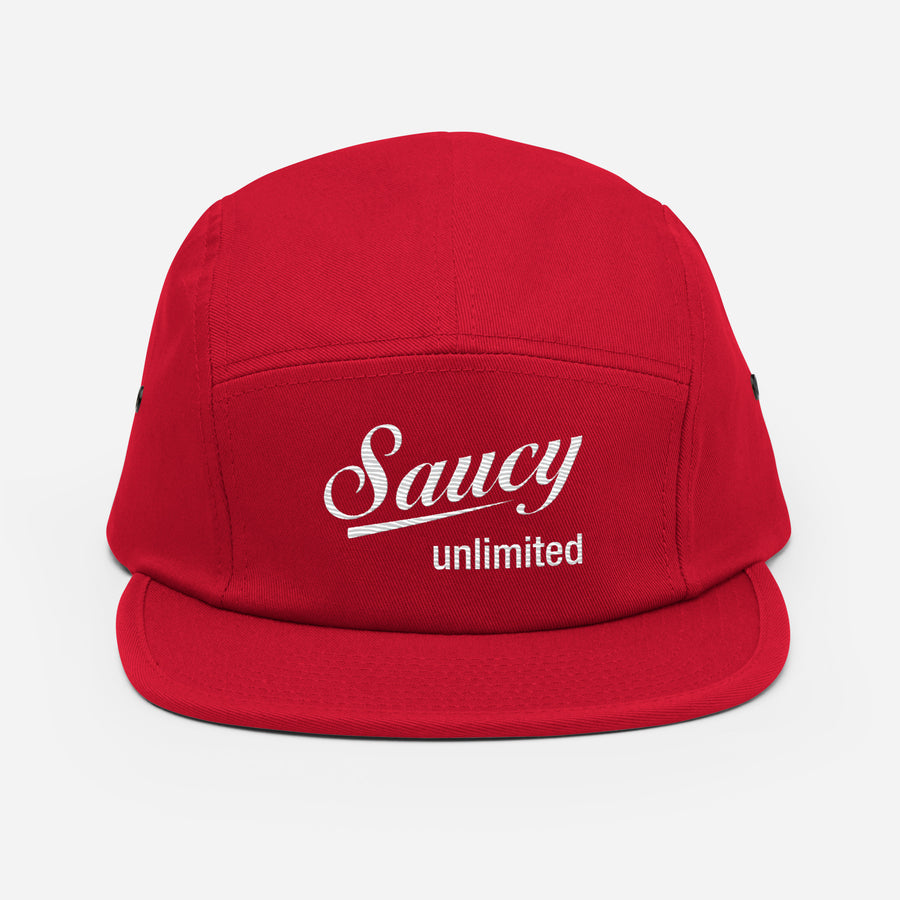 Saucy Unlimited White Logo Five Panel Cap