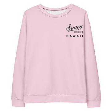 Saucy Unlimited Hawaiian Surfer Light Pink Sweatshirt