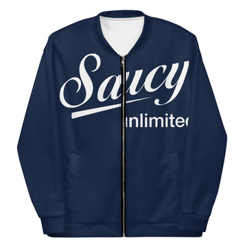 Saucy Unlimited Big White Logo Navy Blue Jacket