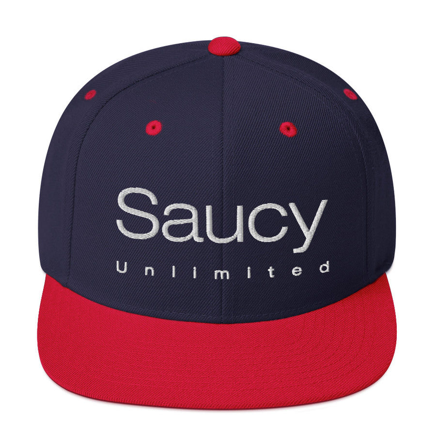 Saucy Unlimited White Duo-line Logo Snapback Hat