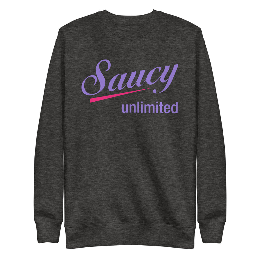 Saucy Unlimited Purple and Pink Logo Sweatshirt