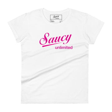Saucy Unlimited Pink Logo Tee