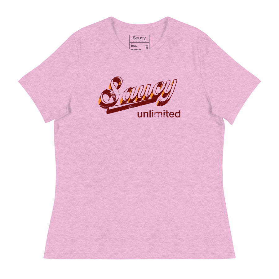 Saucy Unlimited Gravel 3D Logo Gold & Brown T-Shirt